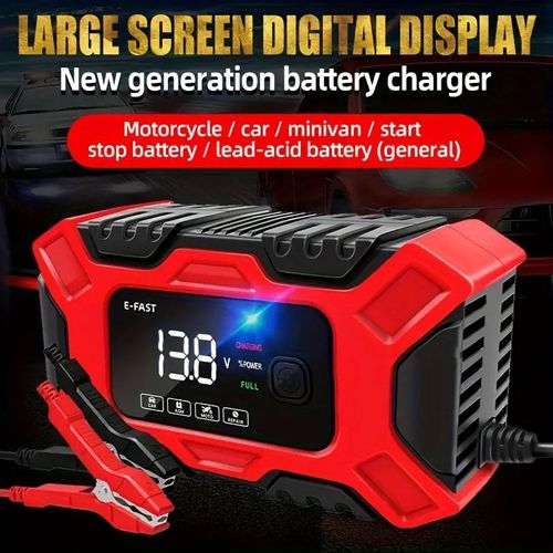 12V 6 Amp Intelligent Automatic Battery Charger/Maintainer With LCD Screen