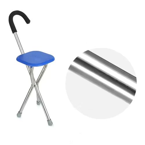 Folding crutch stool