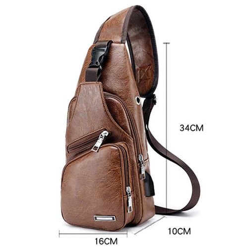 Exquisite Gift - Men's Multifunctional High Quality Leather Chest Bag