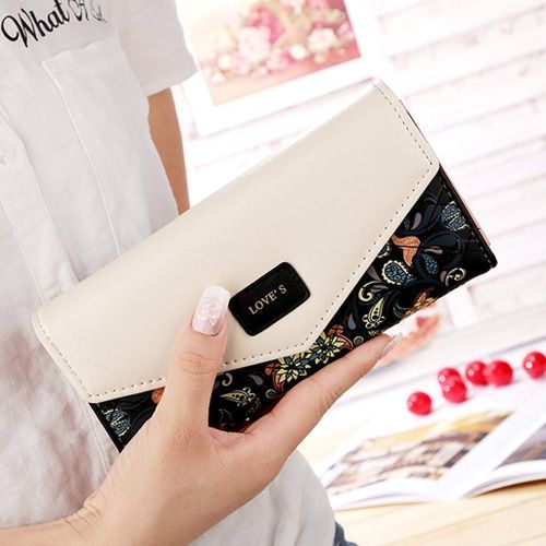 Fashion Women Large Capacity Purse Ladies Clutch Bag Korean Style Wallet PU Card Holder