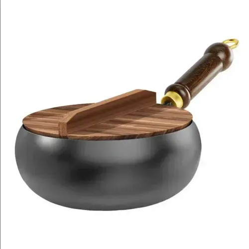 🔥Quality Assurance + Non-Toxic🔥Uncoated thick iron pot