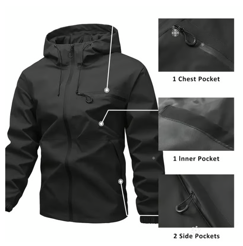 Men's Outdoor Sports Solid Color Jacket