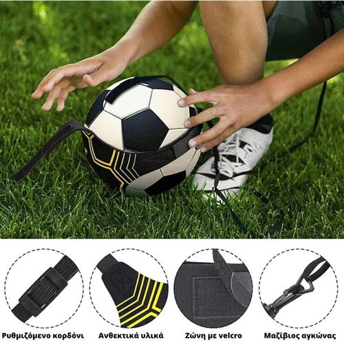 Soccer Trainer Football Kick Throw Solo Practice Training Aid Control Skills Adjustable Waist Belt Football Kick Trainer