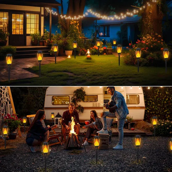 💖 Outdoor Garden Torch Solar Lights 🏡💡