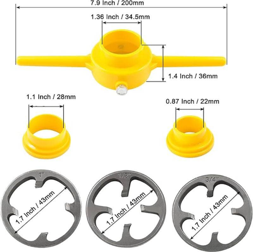 6-Piece Set Of Water Pipe Die Plastic Pipe Die Tap Wrench Set