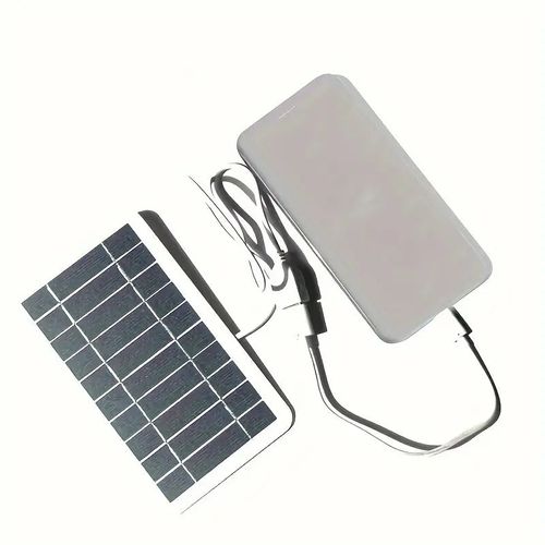 Waterproof Solar USB Charger for Outdoor Travel and Camping - Portable and Efficient with Flashlight and Fan Compatibility