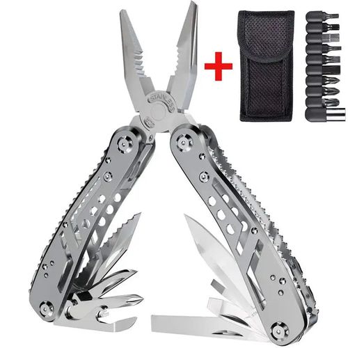 Outdoor camping Multitool Pliers Set with Mini Tools Knife Pliers and 11 Bits - Multi Tool All in One