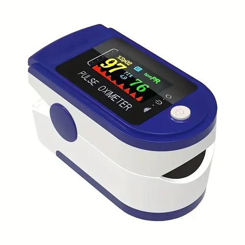 Accurate Finger Pulse Oximeter with OLED Display and Heart Rate Monitor - Fast SpO2 Reading Oxygen Meter with Lanyard (Battery Not Included)