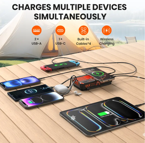 ⚡Outdoor Foldable Solar Large Capacity Charger Mobile Power Bank