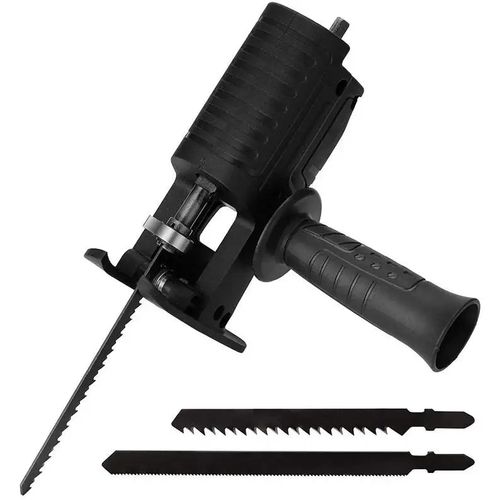 Reciprocating Saw Adapter, Electric Drill Modified Tool Attachment with Ergonomic Handle for Wood and Metal Cutting