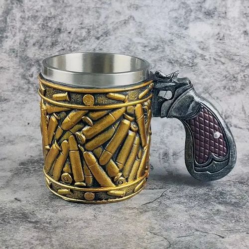 🔥Stainless Steel Bullet Pattern Beer Mug🔥