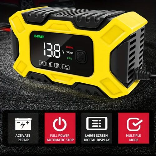 12V 6 Amp Intelligent Automatic Battery Charger/Maintainer With LCD Screen