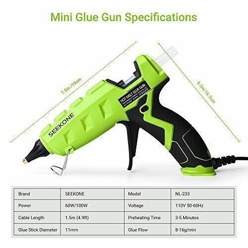 25W Hot Melt Glue Gun with 10pcs 7*150mm Glue Sticks