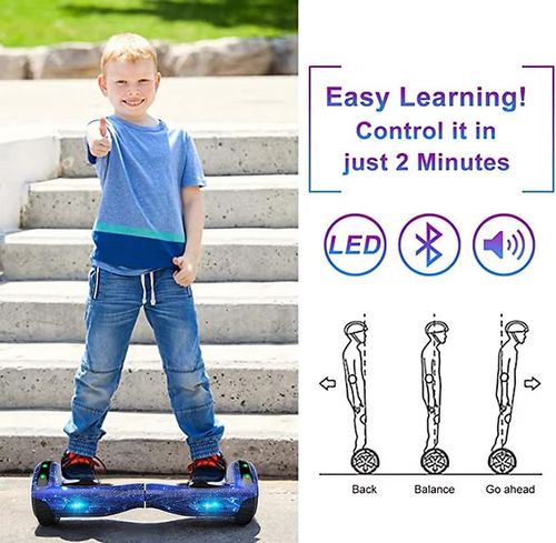 Hoverboard with Built-in Bluetooth Speaker and 6.5 Colorful