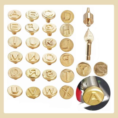 26 Letters Copper Mold —DIY Wood Burning/Carving Set