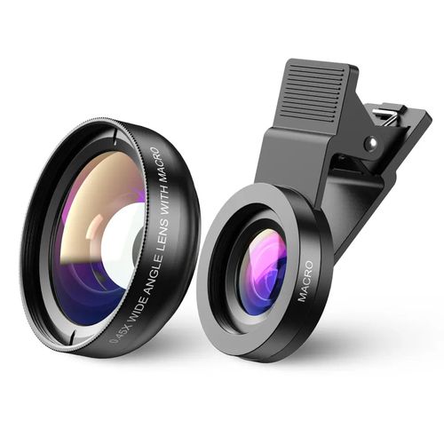 Hottest Mobile Accessories Gift Lens Kit Optical Fast Shipping Clip All Smartphone 37mm 0.45X Wide Angle Macro Travel Lens Kit