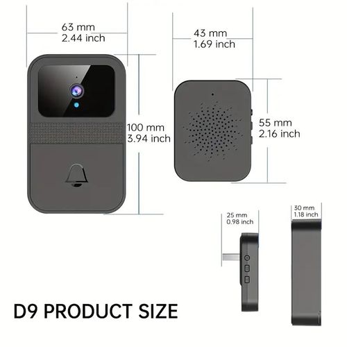 Wireless Smart Doorbell Camera with 480P HD Video