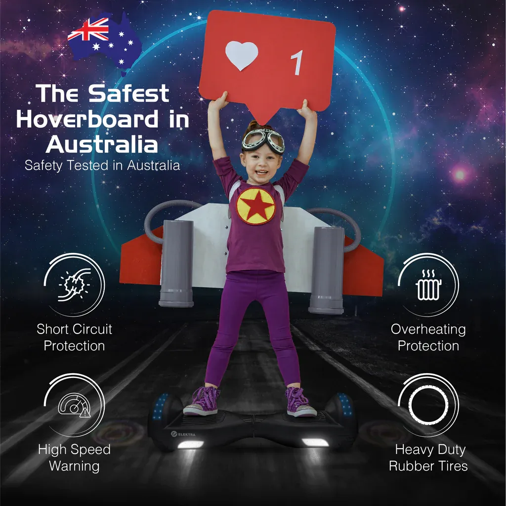 Hoverboard with Built-in Bluetooth Speaker and 6.5 Colorful