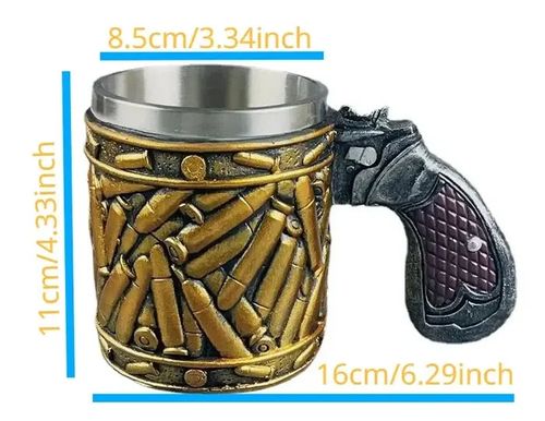 🔥Stainless Steel Bullet Pattern Beer Mug🔥