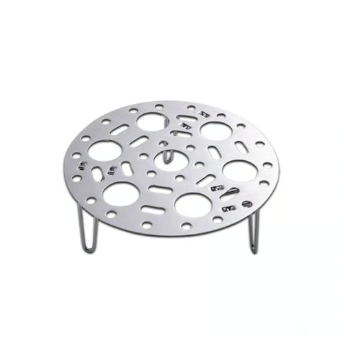 Silver Stainless Steel Steamer Rack with Stand for Cooking