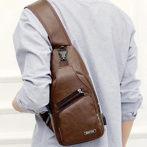 Exquisite Gift - Men's Multifunctional High Quality Leather Chest Bag