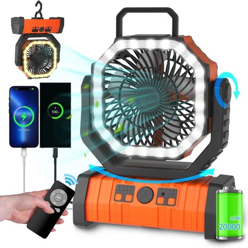 PortableCamping Fan & Power Bank