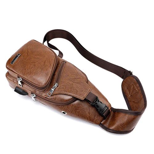 Exquisite Gift - Men's Multifunctional High Quality Leather Chest Bag