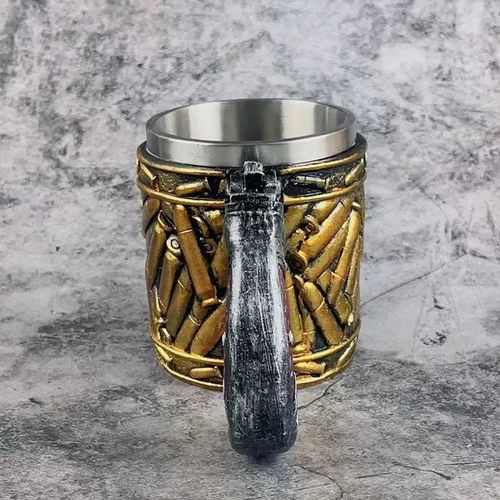 🔥Stainless Steel Bullet Pattern Beer Mug🔥