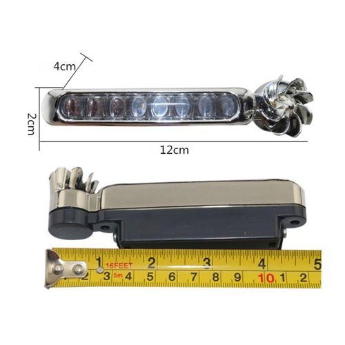 Daytime Running Lights Installation-Free Front Auxiliary Car LED Daytime Running Lights Decorative Grid Lights 2pcs