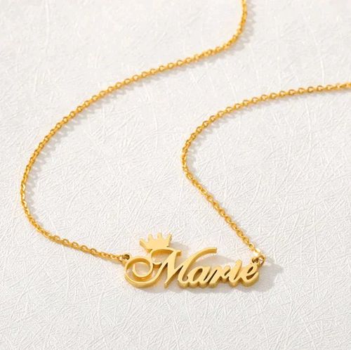 Customizable Crown Name Necklace