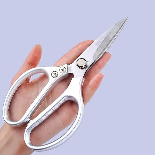 1pc Professional 8.5-inch Stainless Steel Kitchen Scissors with Aluminum Alloy Handle