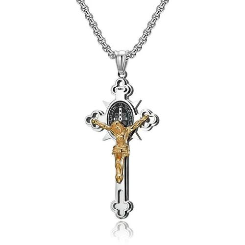 🙏ST.Benedict Protection Cross Power Pendant Necklace🙏