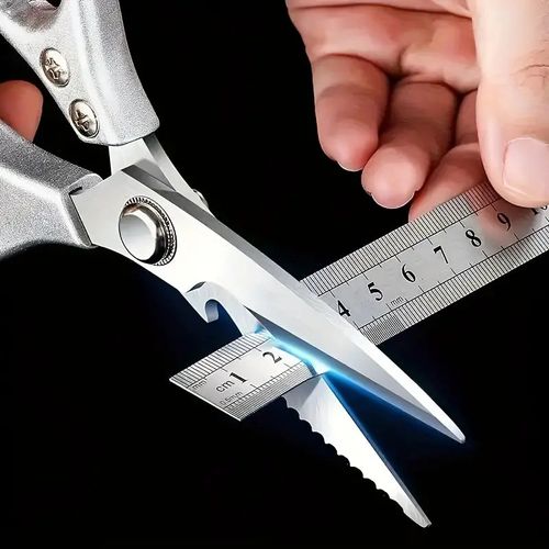 1pc Professional 8.5-inch Stainless Steel Kitchen Scissors with Aluminum Alloy Handle