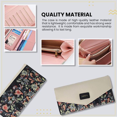 Fashion Women Large Capacity Purse Ladies Clutch Bag Korean Style Wallet PU Card Holder