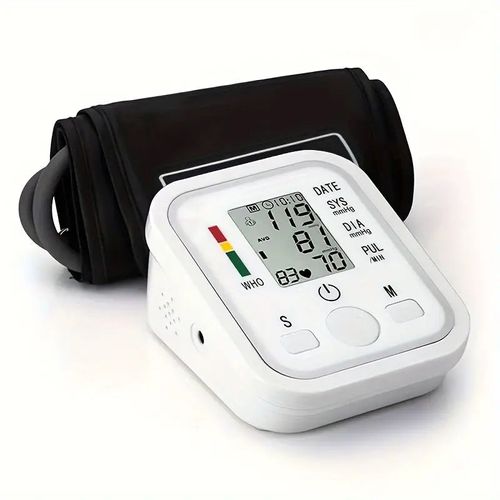 Accurate Home Blood Pressure Monitor with Voice Broadcast - Automatic Upper Arm BP Machine with Memory Function and Large LCD Display