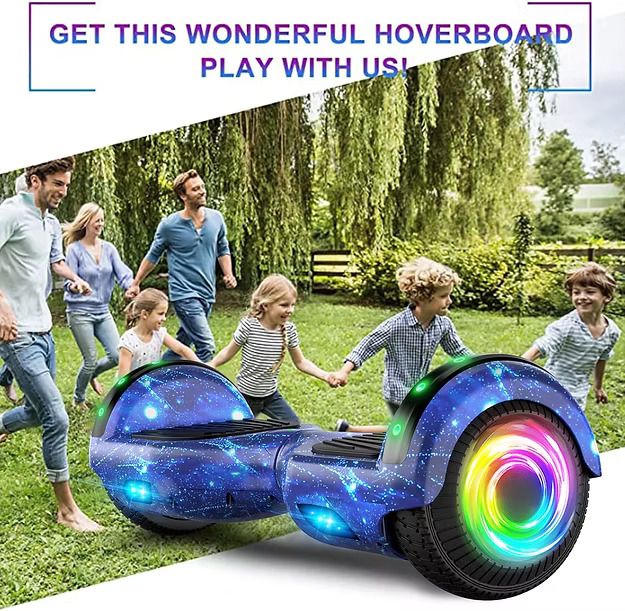 Hoverboard with Built-in Bluetooth Speaker and 6.5 Colorful