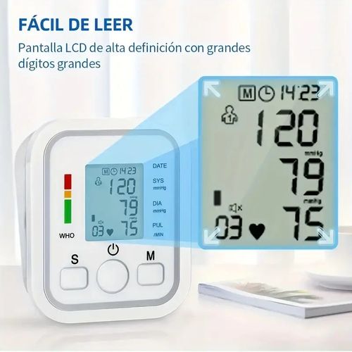 Accurate Home Blood Pressure Monitor with Voice Broadcast - Automatic Upper Arm BP Machine with Memory Function and Large LCD Display