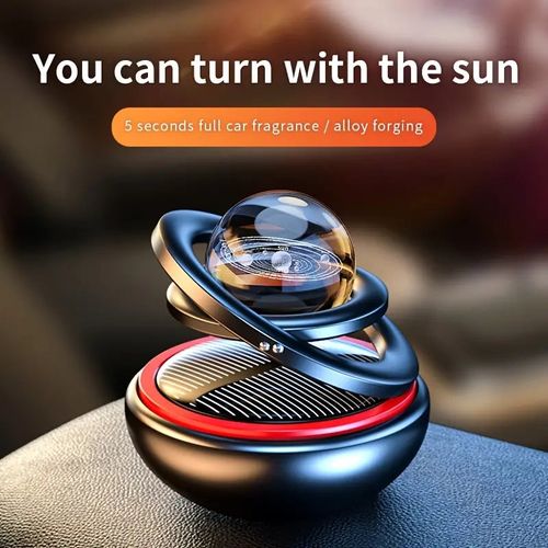 Solar-Powered Car Air Freshener and Purifier - Revitalize Your Car's Interior with Rotating Aromatherapy