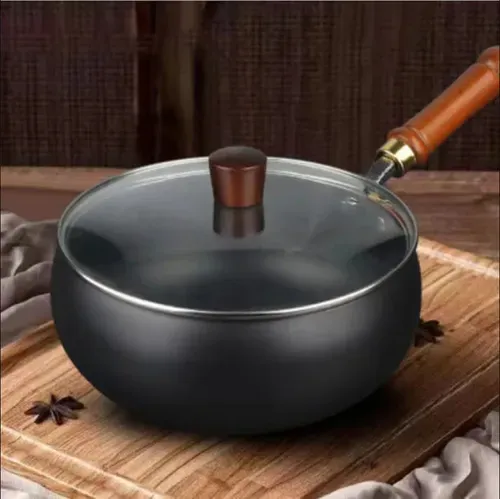🔥Quality Assurance + Non-Toxic🔥Uncoated thick iron pot