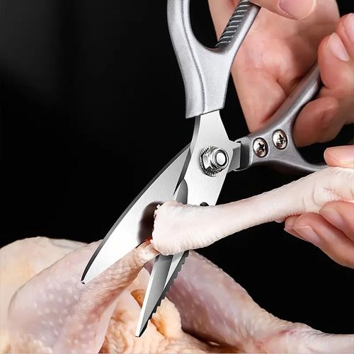 1pc Professional 8.5-inch Stainless Steel Kitchen Scissors with Aluminum Alloy Handle