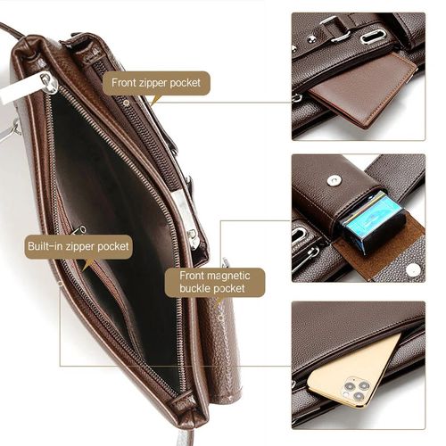 Waterproof Leather Fanny Pack shoulder Chest Crossbody Sling Waist Bag