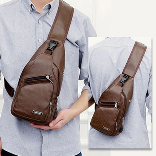 Exquisite Gift - Men's Multifunctional High Quality Leather Chest Bag