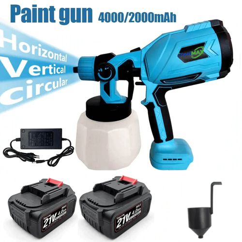 High Pressure Cordless Paint Sprayer with 2 Batteries