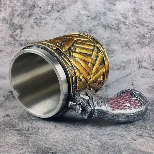 🔥Stainless Steel Bullet Pattern Beer Mug🔥