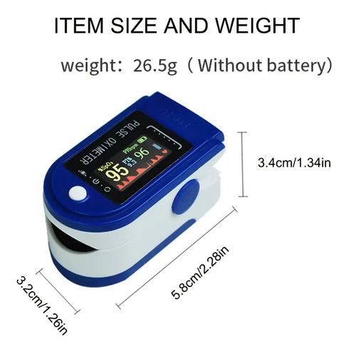 Accurate Finger Pulse Oximeter with OLED Display and Heart Rate Monitor - Fast SpO2 Reading Oxygen Meter with Lanyard (Battery Not Included)