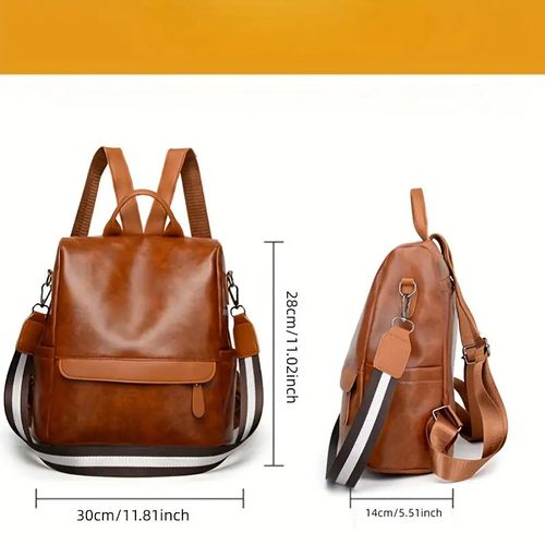 Waterproof Soft Leather Backpack for Outdoor Camping