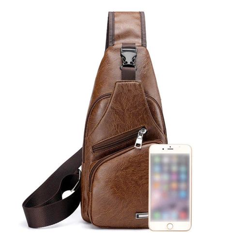 Exquisite Gift - Men's Multifunctional High Quality Leather Chest Bag