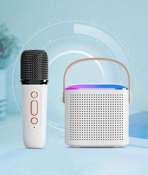 New Karaoke Machine With Wireless Microphone Portable Karaoke Speaker With LED Light