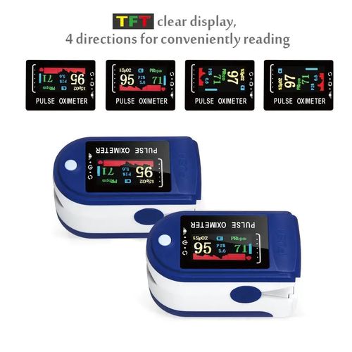 Accurate Finger Pulse Oximeter with OLED Display and Heart Rate Monitor - Fast SpO2 Reading Oxygen Meter with Lanyard (Battery Not Included)