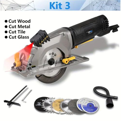 1 set Newone 4 Amp Mini Circular Saw - Cut Wood, Metal, and Glass with Ease - Multifunctional DIY Power Tool with 85*10/115mm*10mm Disc